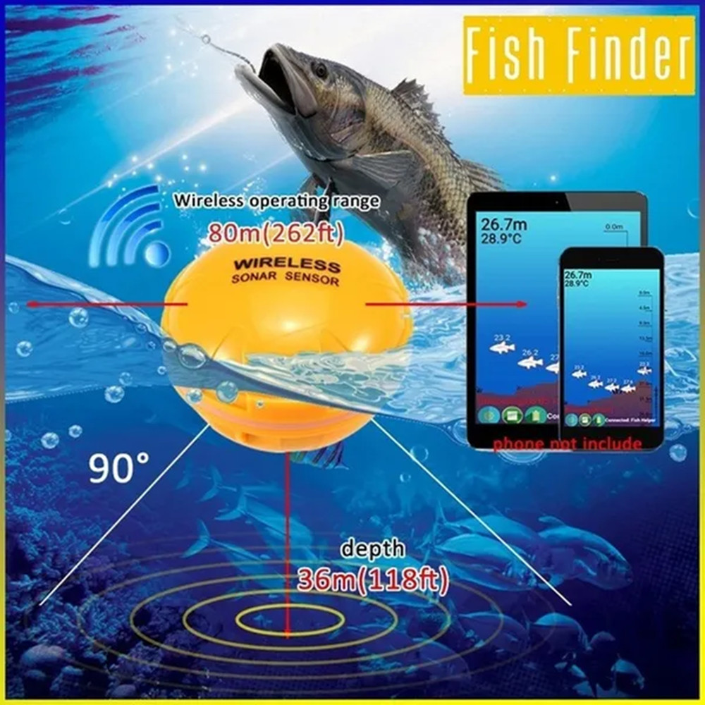 Smart Sonar Fish Finder Wirele - đánh giá và giá Fishing Equipment In English