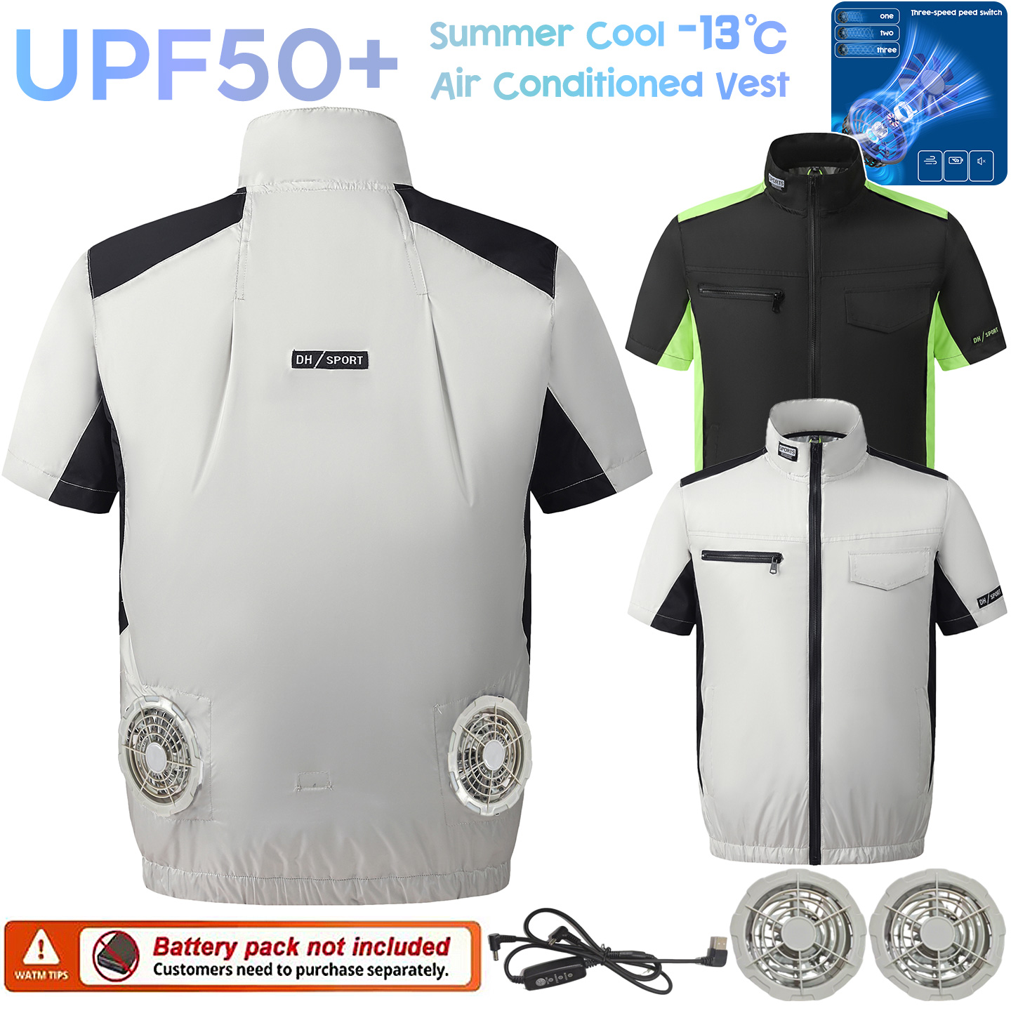 Fan Cooling Vest Summer Fishin - đánh giá và giá Fishing Vest Jacket