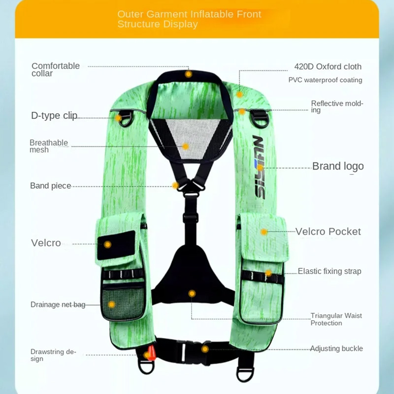 New Adult Inflatable Luya Fish - đánh giá và giá Fishing Vest Jacket