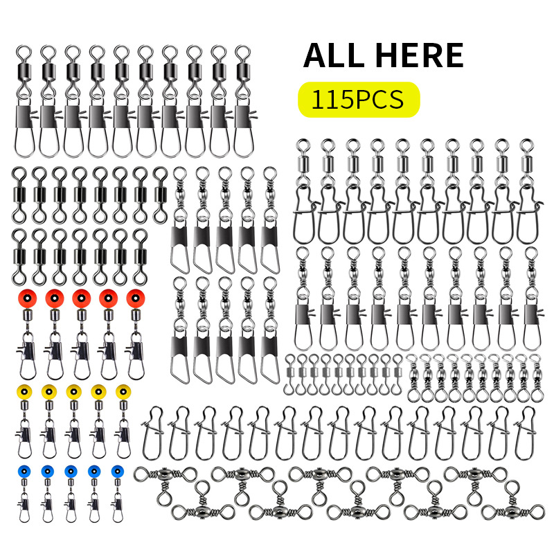 115pcs Fishing Swivel Connecto - đánh giá và giá Fishing Equipment Box