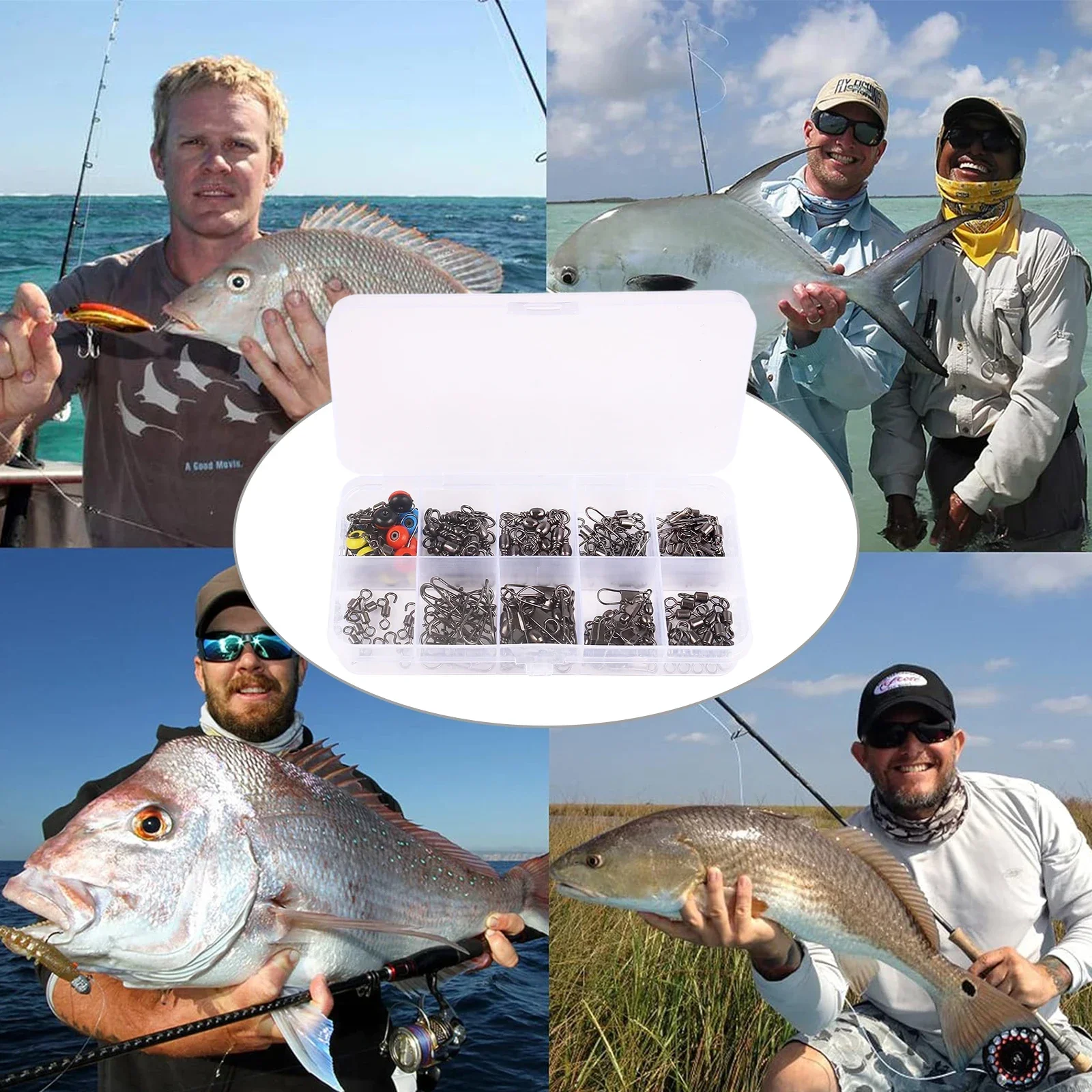 115pcs Fishing Swivel Connecto - đánh giá và giá Fishing Equipment Box