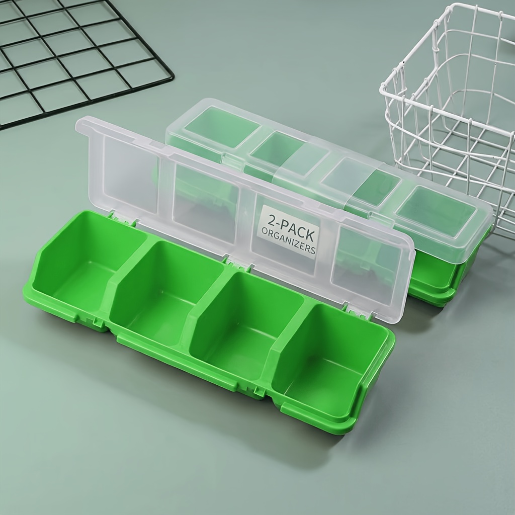 2 Pack 4 Compartments Plastic  - đánh giá và giá Fishing Equipment Box