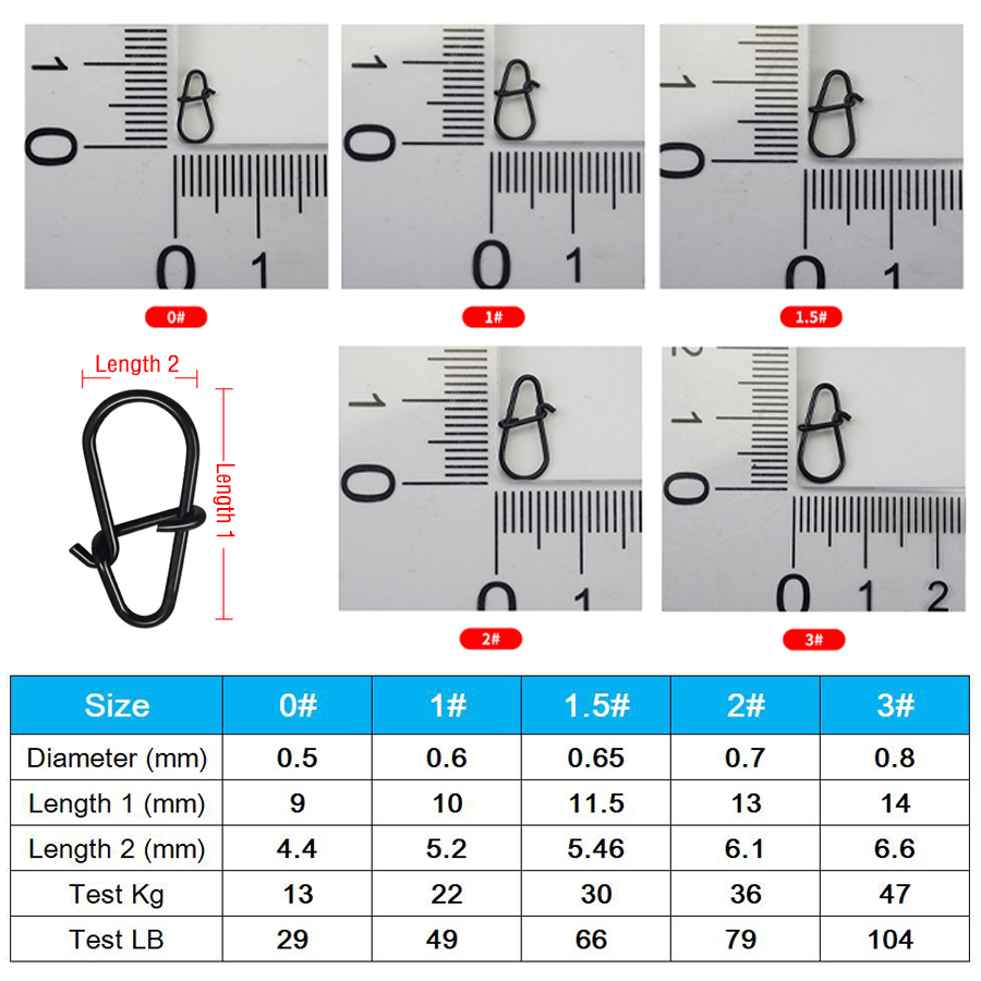50Pcs Crankbait Snaps Stainles - đánh giá và giá Fishing Equipment And Accessories