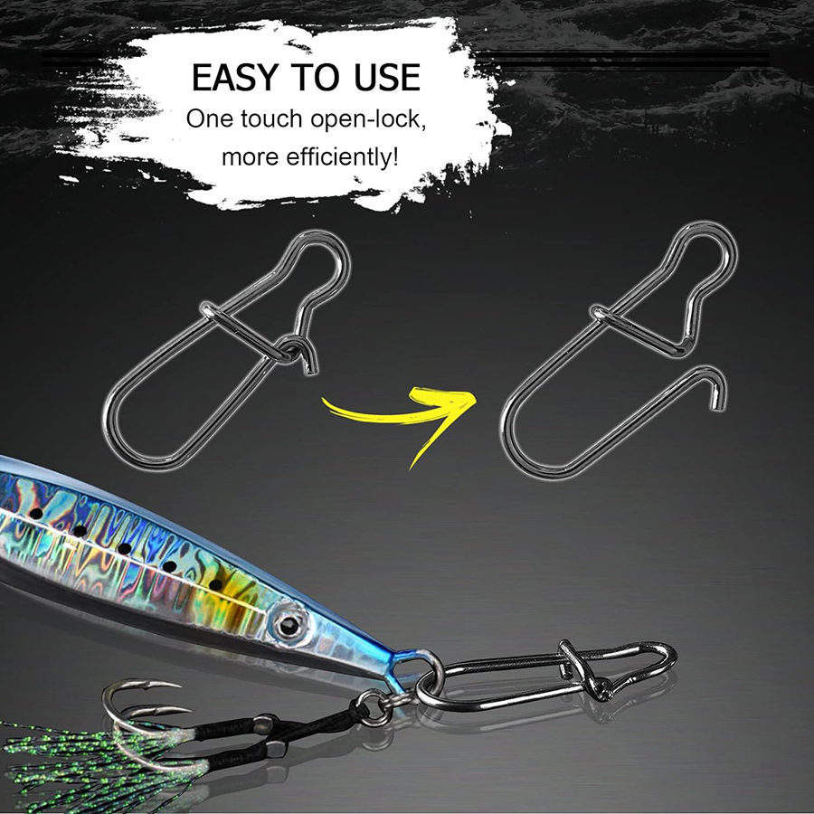 50Pcs Crankbait Snaps Stainles - đánh giá và giá Fishing Equipment And Accessories
