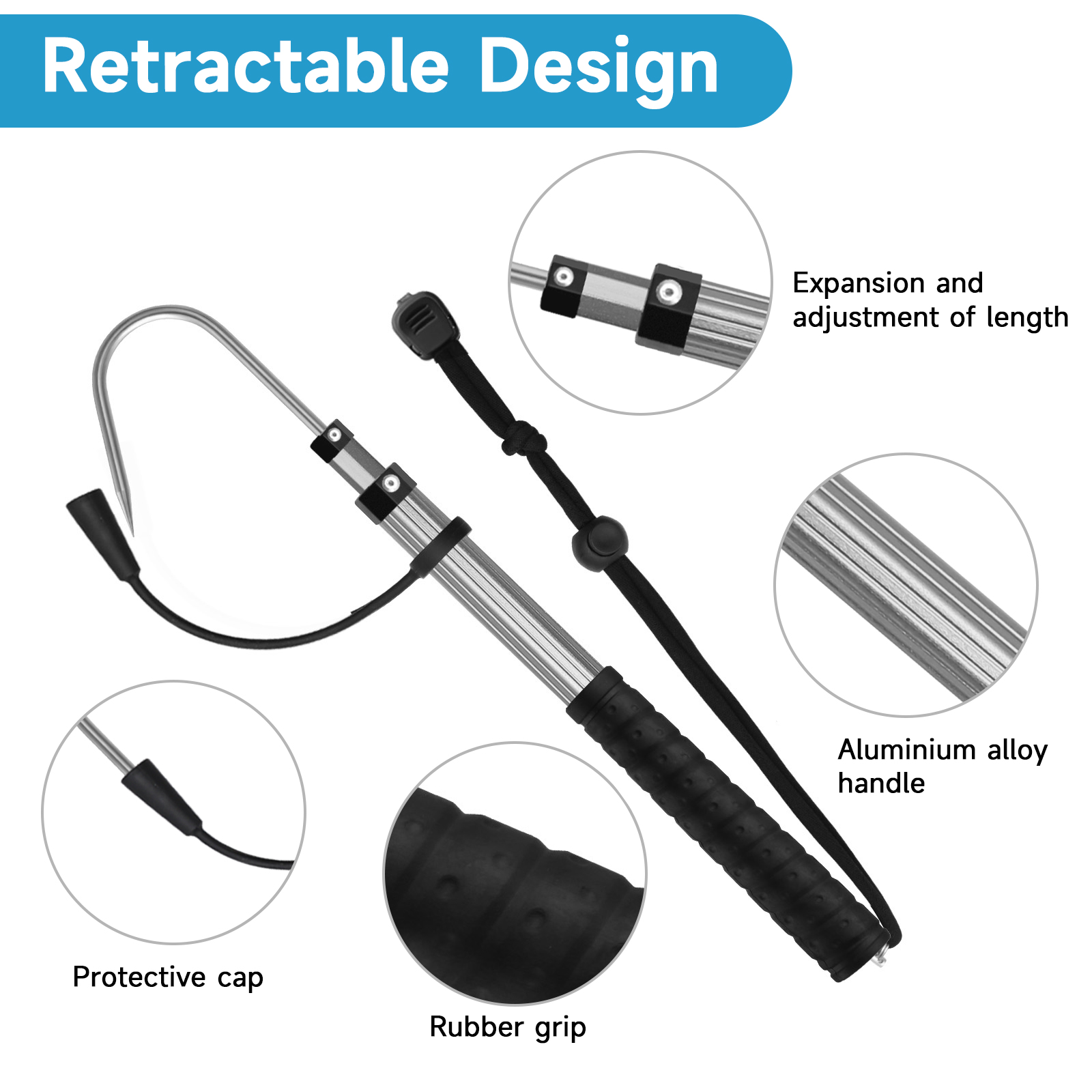 SANLIKE 90cm Telescopic Fishin - đánh giá và giá Saltwater Fishing Hook